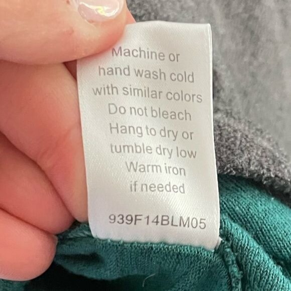 Bloom Yoga Wear Oversized Off-Shoulder Sweatshirt Poly Spandex Teal Green Large - Picture 7 of 7